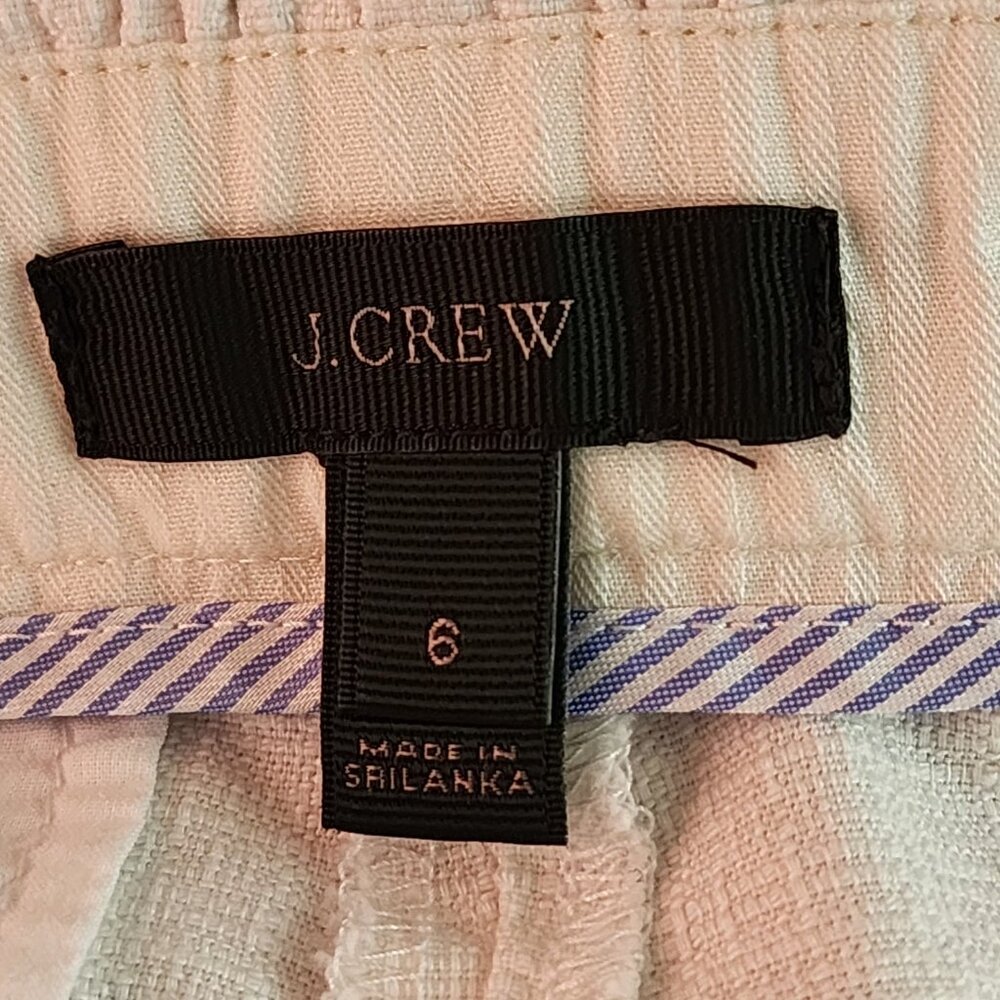J. Crew White Cotton Stretch High Rise Ruffle Shorts - Picture 5 of 6